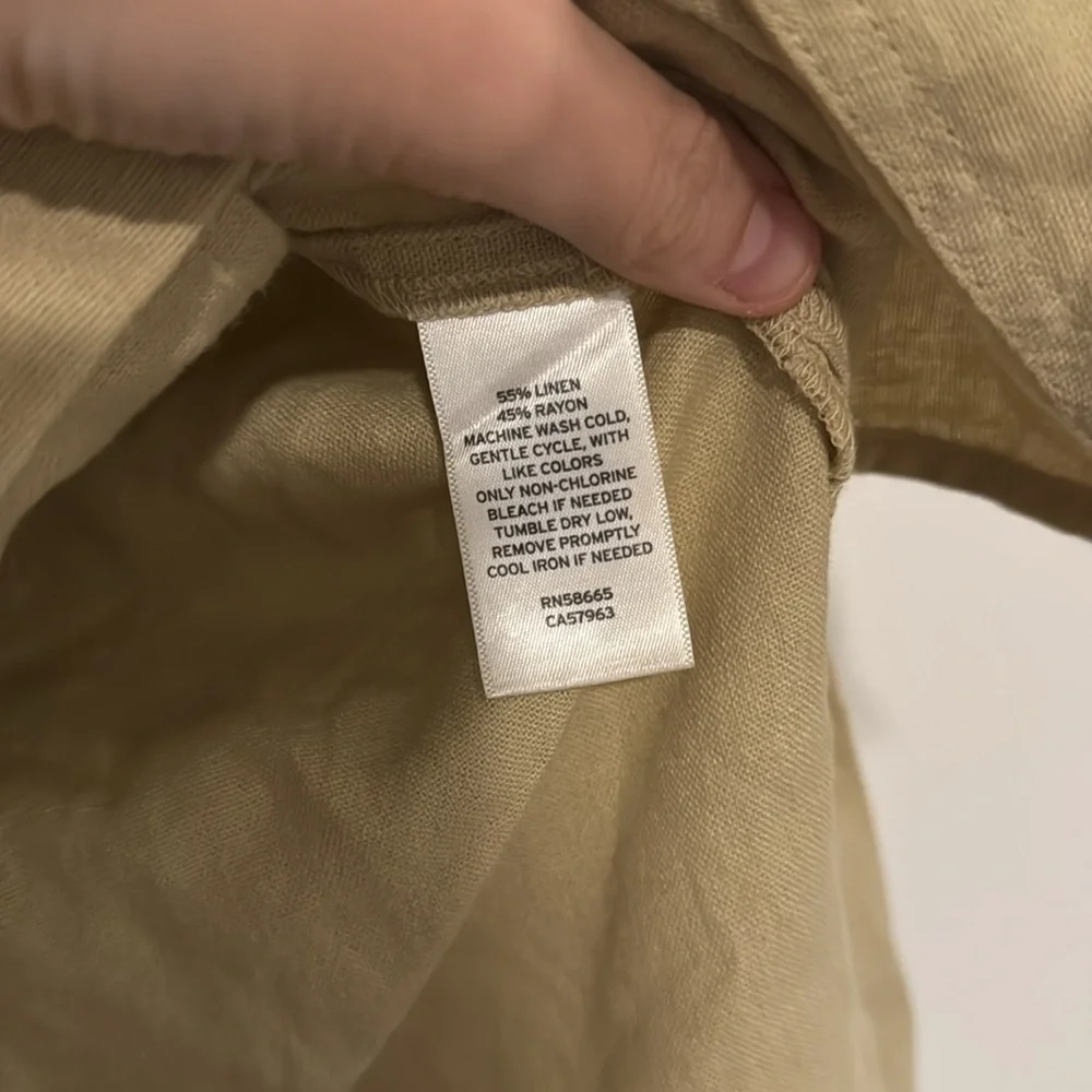 Melrose And Market Collarless Linen Blazer In Beige Khaki - Picture 3 of 5